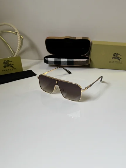 Burberry gold frame brown gradient aviator sunglasses