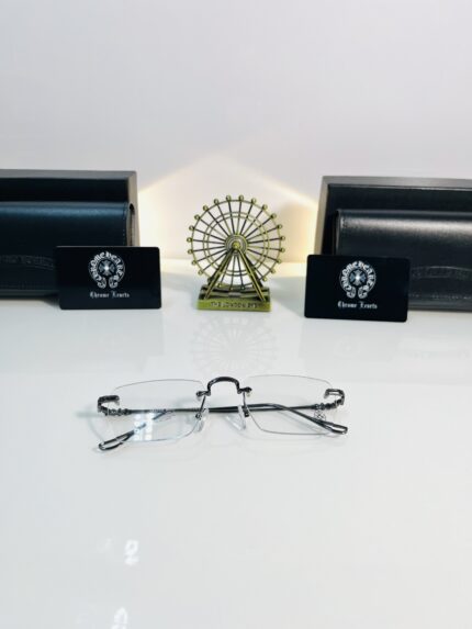 Chrome Hearts - Gunmetal Rimless Anti-Blue Light